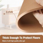 4-Pack Anti-Slip Furniture Rail Pads for Floors