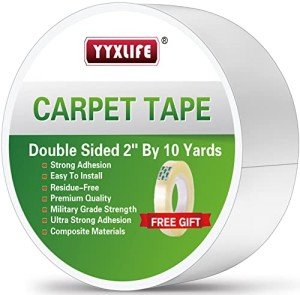 YYXLIFE Double Sided Rug Tape - 2" x 10 Yards