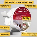 Double-Sided Carpet Tape for Rugs and Floors