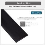 Self-Adhesive Vinyl Floor Transition Strip - Black