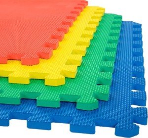 16-Pack EVA Foam Mat Tiles for Playroom/Gym