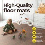 Dark Wood Grain Printed Foam Floor Tiles, 100 Sq. Ft