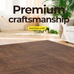 Dark Wood Grain Printed Foam Floor Tiles, 100 Sq. Ft