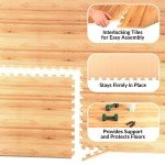Natural Woodgrain EVA Foam Floor Tiles - 6-Pack