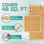 Yes4All Oak Wood Interlocking Foam Floor Tiles