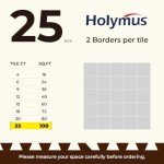 Dark Wood Grain Printed Foam Floor Tiles, 100 Sq. Ft