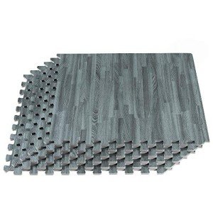 Wood Grain Foam Floor Mats, 9.5mm Thick, 30.3m²