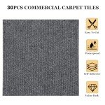 30 Self-Adhesive Carpet Tiles for Indoor/Outdoor Use