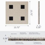 Peel and Stick Non-Slip Carpet Tiles 40x40 cm