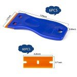 Plastic Scraper Blades, 6 Pack for Cleaning
