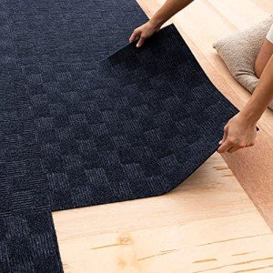 Mohawk Home 24" x 24" Blue Peel and Stick Carpet Tiles