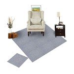 Peel and Stick Self-Adhesive Carpet Tiles - 12 Pack