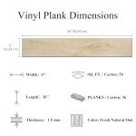 Peel & Stick Luxury Vinyl Floor Tiles, 36-Pack