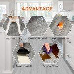 Mysflosy Self-Adhesive Luxury Vinyl Floor Tiles