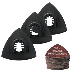 58-Piece Sanding Pads Kit for Wood & Plaster