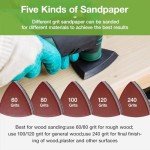 58-Piece Sanding Pads Kit for Wood & Plaster