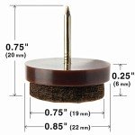 40 Pack Nail-On Felt Pads for Furniture Legs