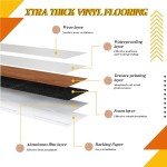 Homease Peel and Stick Vinyl Floor Tiles - Mahogany