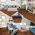 Homease Peel and Stick Vinyl Floor Tiles - Mahogany