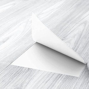 Vinyl Peel and Stick Flooring White Wood Tiles