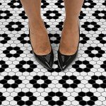 Biscotto Peel & Stick Floor Tiles in Black