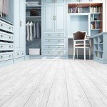 Vinyl Peel and Stick Flooring White Wood Tiles