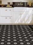 Black Peel & Stick FloorPops Rigel Tiles