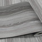 Grey Wood Grain Peel and Stick Floor Tiles