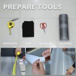 Grey Wood Grain Peel and Stick Floor Tiles