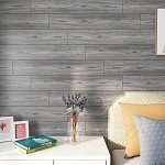 Peel and Stick Waterproof Grey Wood Vinyl Tiles