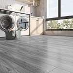 Peel and Stick Waterproof Grey Wood Vinyl Tiles
