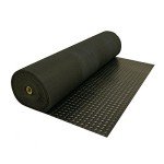 Diamond-Plate Rubber Flooring Roll - Black 3mm x 4ft x 7ft