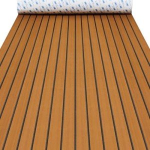 EVA Foam Faux Teak Boat Decking - Brown 94"x35