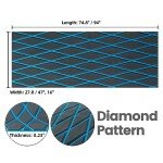EVA Foam Marine Mat for Boats - Dark Grey/Blue