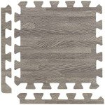 16 PCS Interlocking Wood Grain Floor Tiles Set