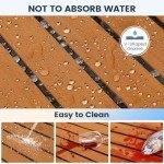 EVA Foam Faux Teak Boat Decking - Brown 94"x35