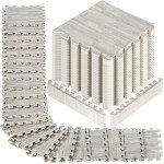 Gray Wood Grain Interlocking Foam Floor Tiles - 48 Pcs