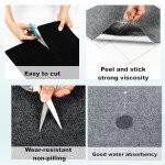 Black Peel and Stick Carpet Tiles - 25 Pack