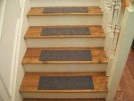 Berber Beige Gray Carpet Stair Treads - Set of 4