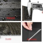 Livelynine 36-Pack Black Wood Peel and Stick Tiles