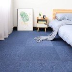 Heavy Duty Blue Peel and Stick Carpet Tiles