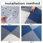 Heavy Duty Blue Peel and Stick Carpet Tiles