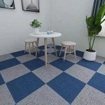 Heavy Duty Blue Peel and Stick Carpet Tiles