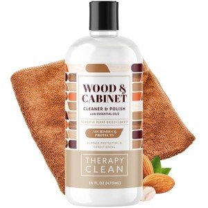 Wood Polish Bundle with Microfiber Cloth - Almond Scent