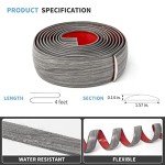 Self-Adhesive Vinyl Floor Transition Strip - Gray