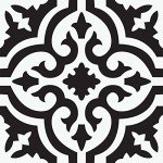 Parma Peel & Stick Black Floor Tiles