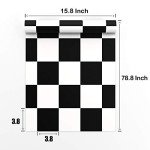 Livelynine Black and White Checkered Vinyl Flooring