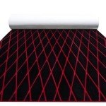 Non-Slip EVA Foam Boat Flooring Mat - Black/Red