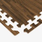 Walnut Printed Foam Interlocking Floor Tiles, 48 Sq Ft