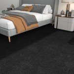 Peel and Stick Black Carpet Tiles with Padding